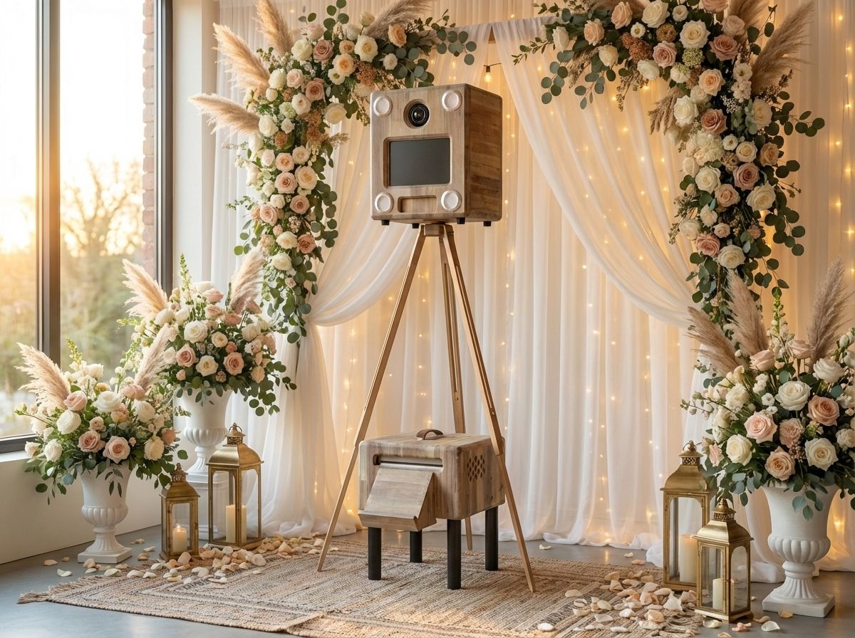 Photobooth décoré pour un mariage