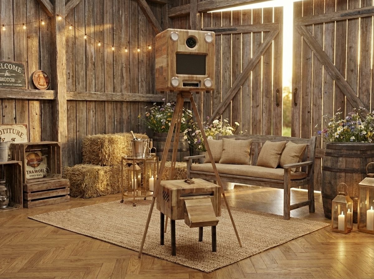 Photobooth dans un décor végétal